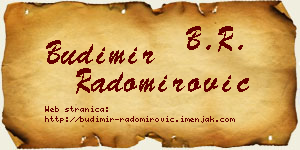 Budimir Radomirović vizit kartica